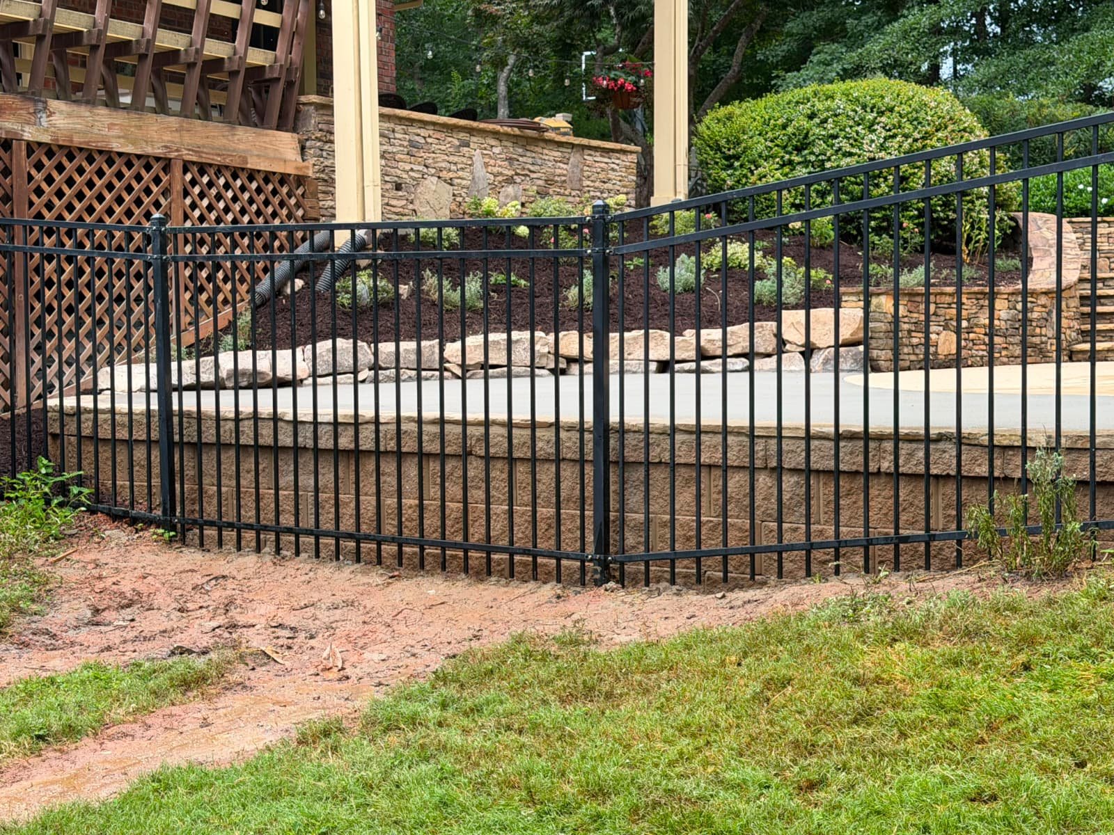 Hardscaping and retaining wall work, view 4